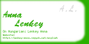 anna lenkey business card